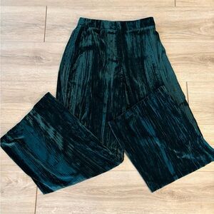 Lucy Paris Emerald Green Velvet Trousers XS
